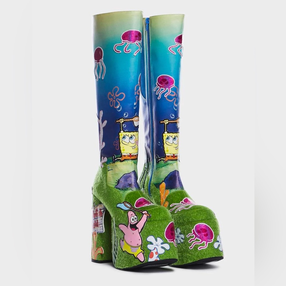Size 5 Dolls Kill SpongeBob Platform Boots
